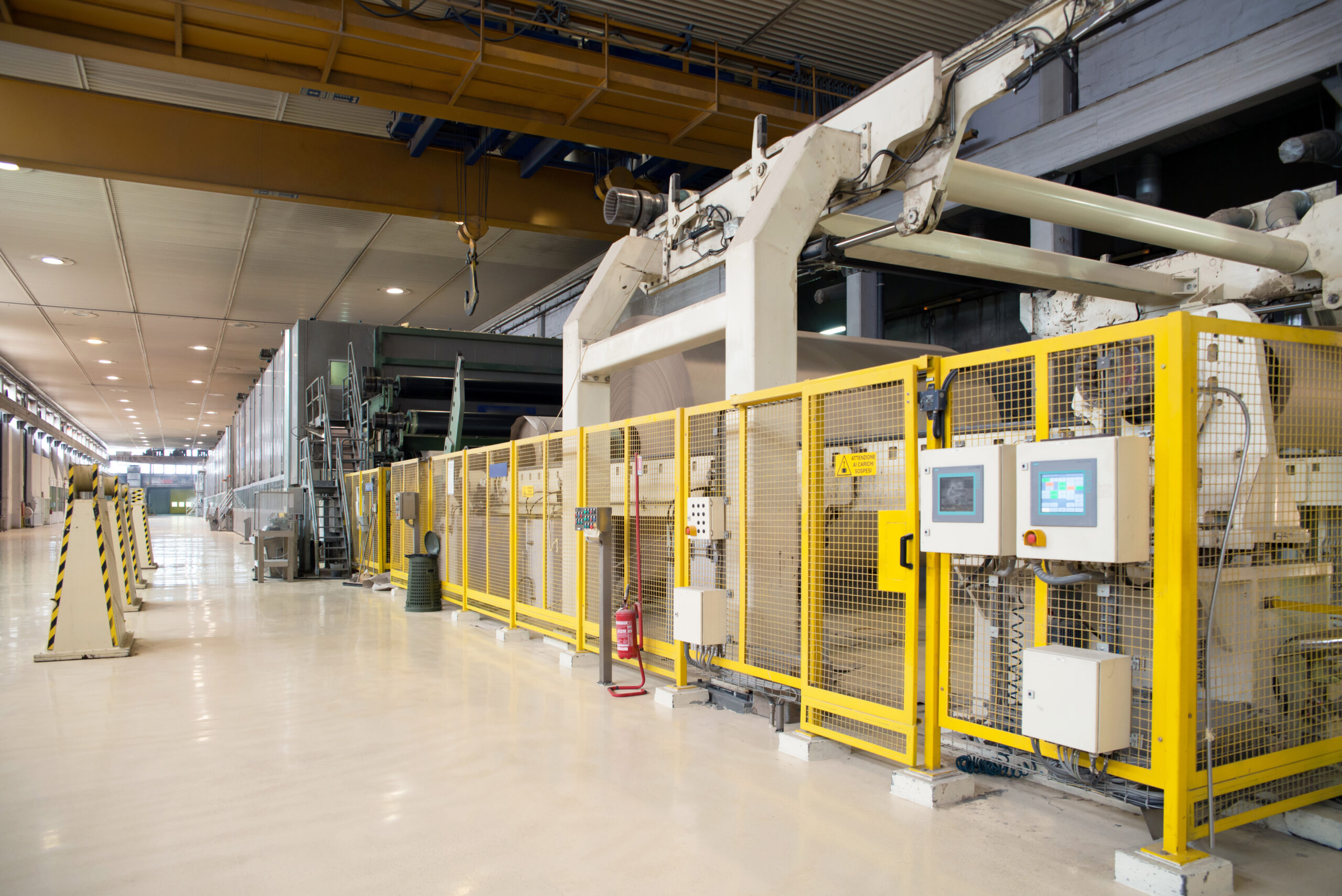 interior of a paper mill, no activity currently happening